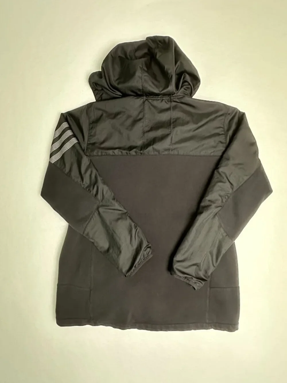 Adidas Originals Asymmetrical Zip Hooded Streetwear Jacket Black - XL
